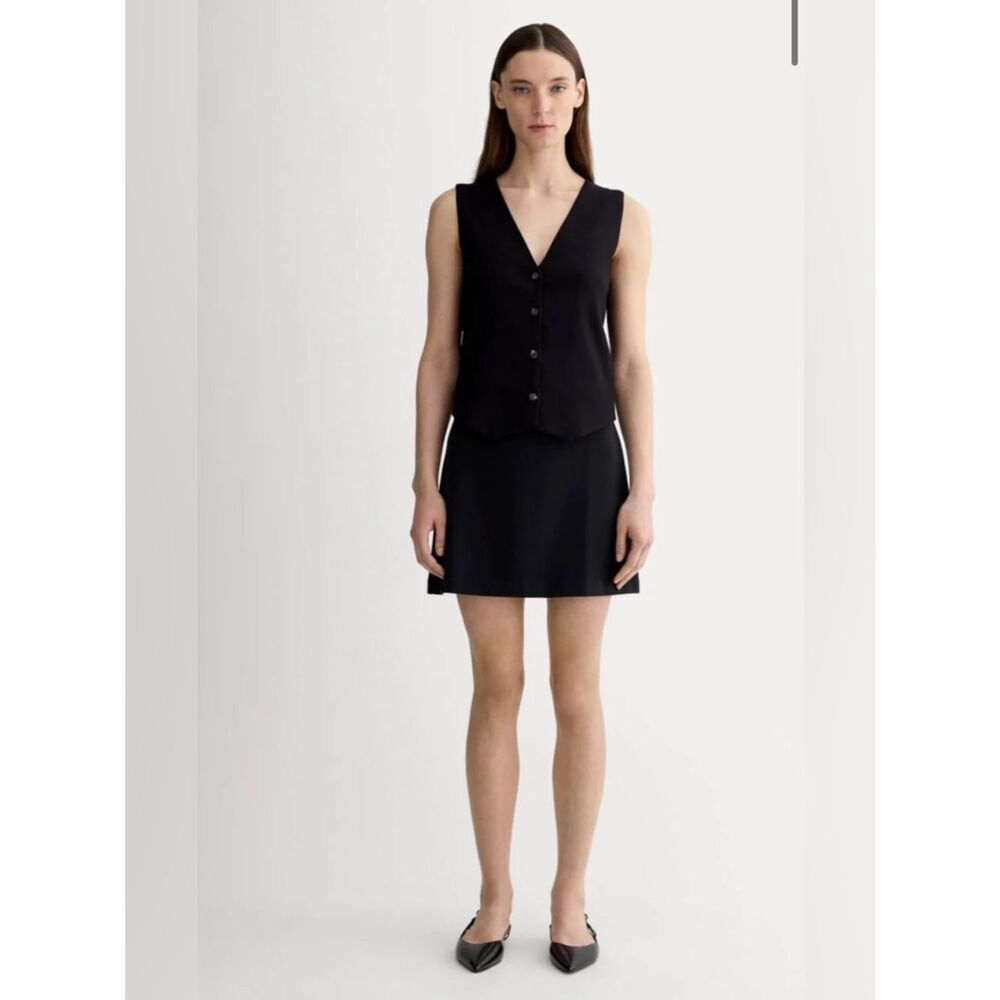 New Everlane THE DREAM MINI SKIRT in Black Size XXL